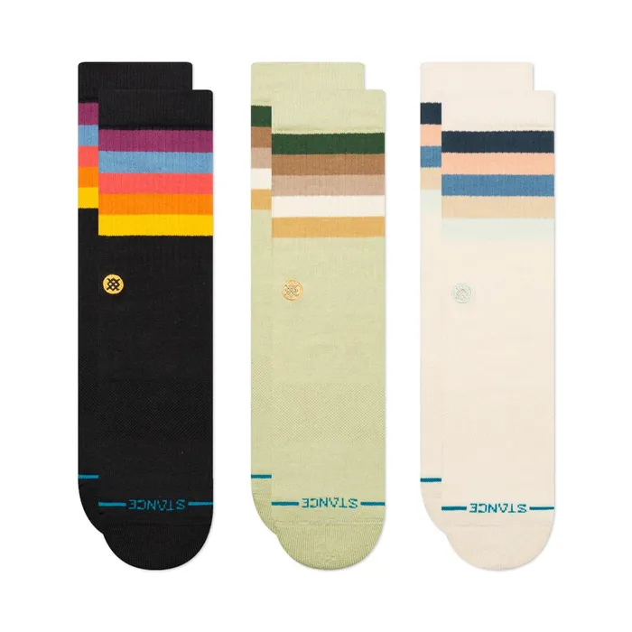 Men Cotton Crew Socks 3 Pack Maliboo 8211 Multi Stance Crew
