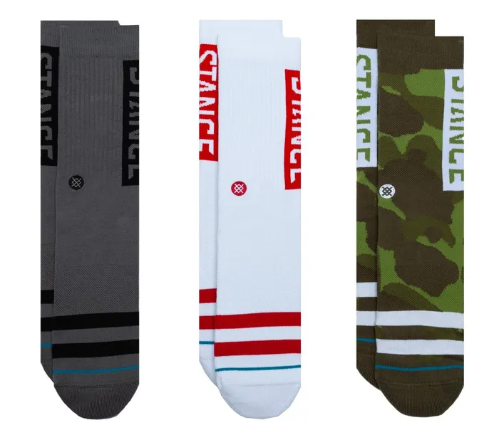 Men Cotton Crew Socks 3 Pack Og 8211 Camo Stance Crew
