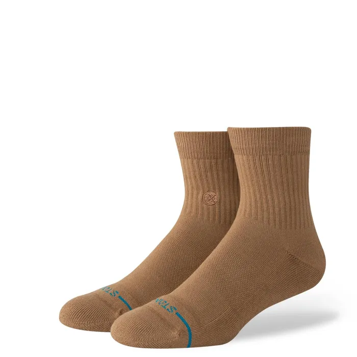 Men Cotton Quarter Socks Icon 8211 Brown Stance Quarter