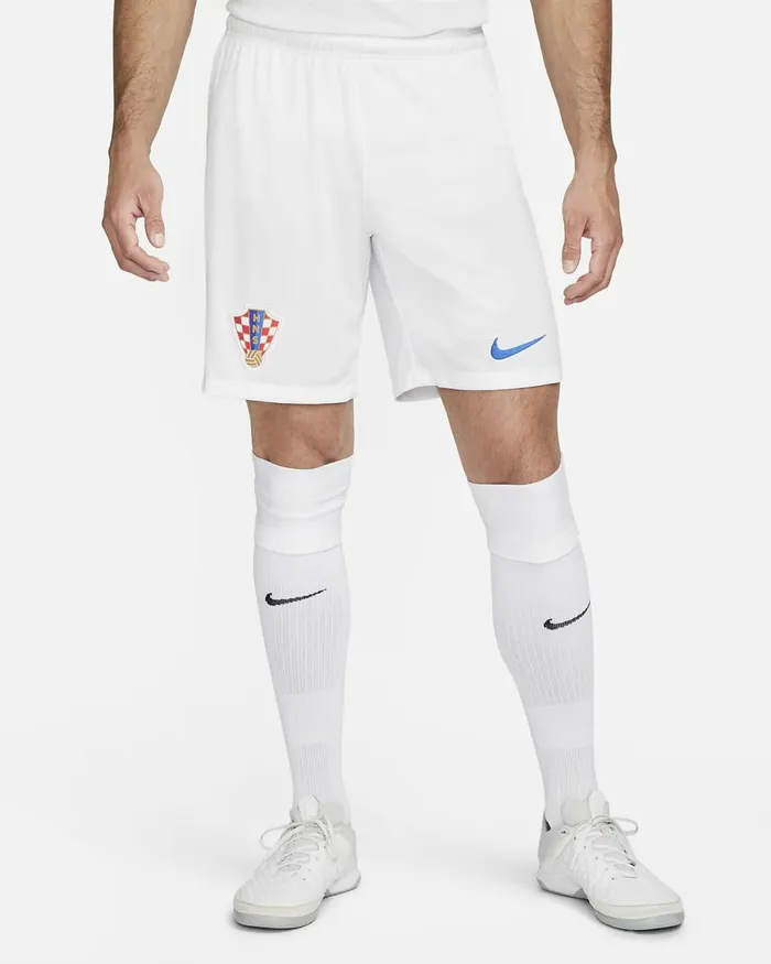 Men Croatia 202223 Stadium Home Whitebattle Blue Nike Shorts
