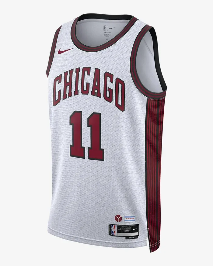 Men Demar Derozan Chicago Bulls City Edition White Nike Tops And TShirts