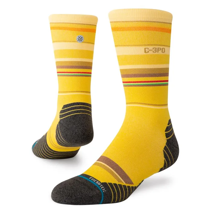 Men Disney Star Wars X Performance Crew Socks Threepio 8211 Gold Stance Crew