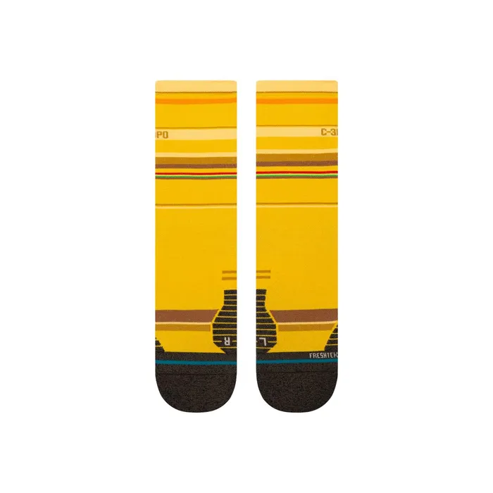 Men Disney Star Wars X Performance Crew Socks Threepio 8211 Gold Stance Crew