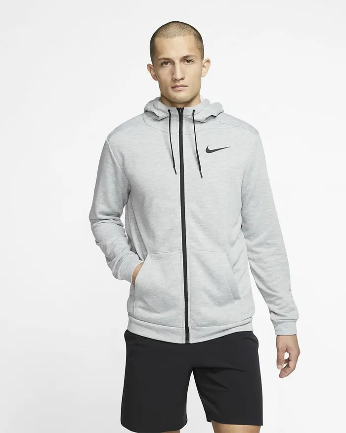 Men DriFit Dark Grey Heatherblack Nike Hoodies And Sweatshirts