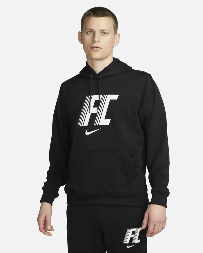 Men DriFit FC Blackblackwhite Nike Hoodies And Sweatshirts