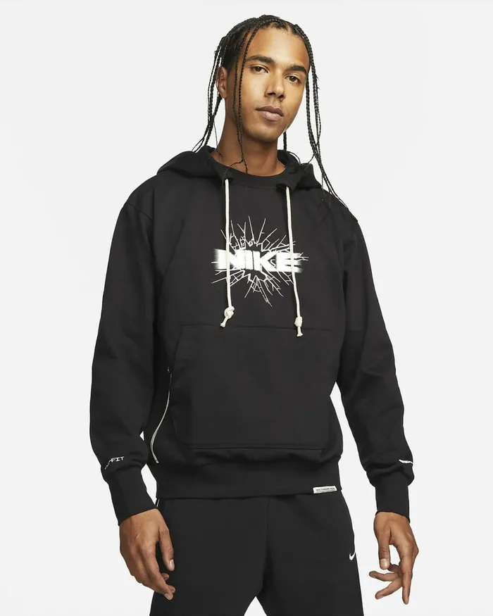 Men DriFit Standard Issue Blackwhite Nike Hoodies And Sweatshirts