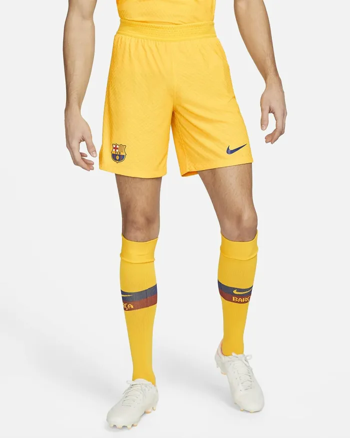 Men FC Barcelona 202223 Match Fourth Amarillodeep Royal Blue Nike Shorts