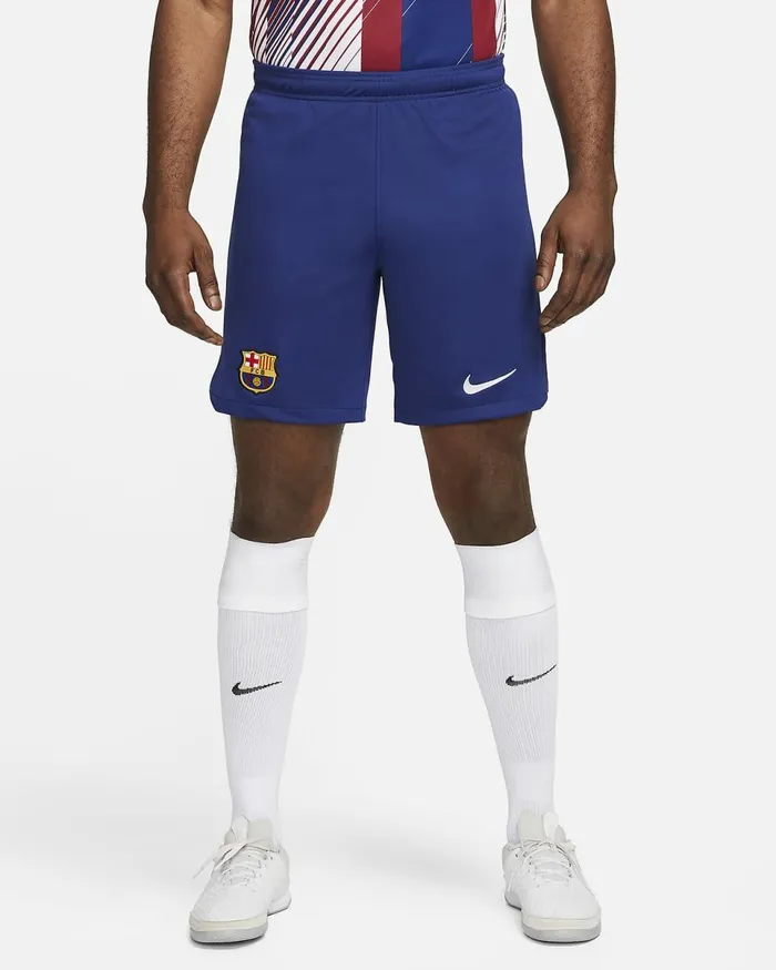 Men FC Barcelona 202324 Stadium Home Deep Royal Bluewhite Nike Shorts