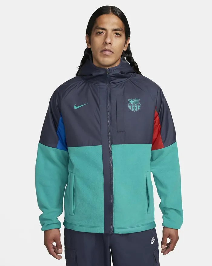 Men FC Barcelona Awf Third Thunder Blueenergyenergy Nike Jackets