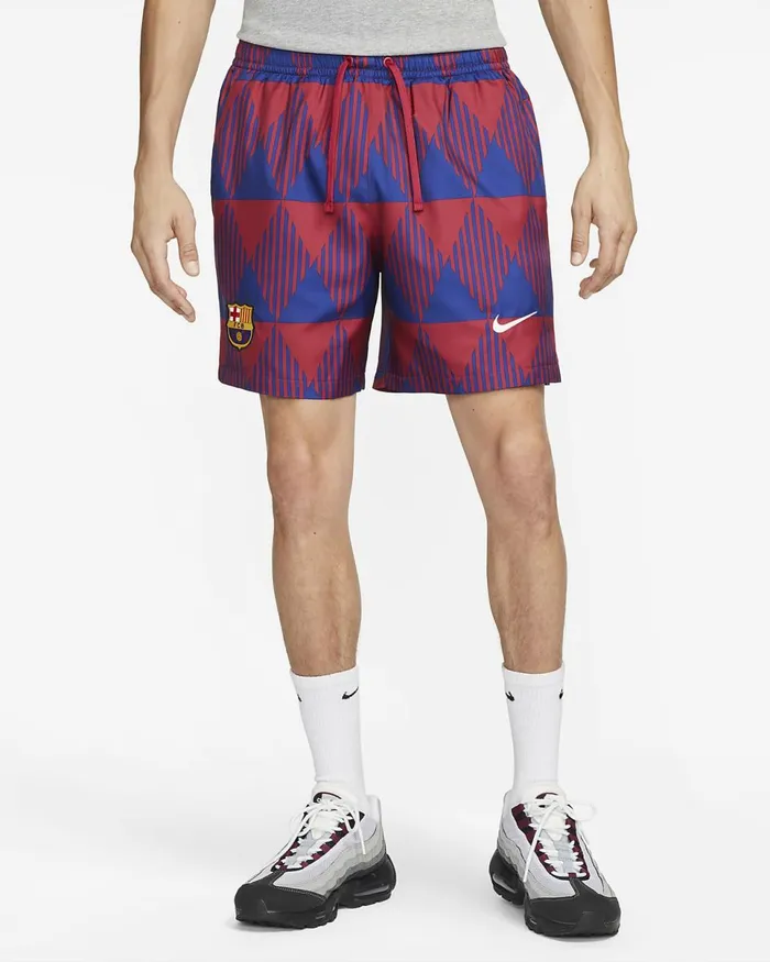 Men FC Barcelona Flow Noble Redwhite Nike Shorts