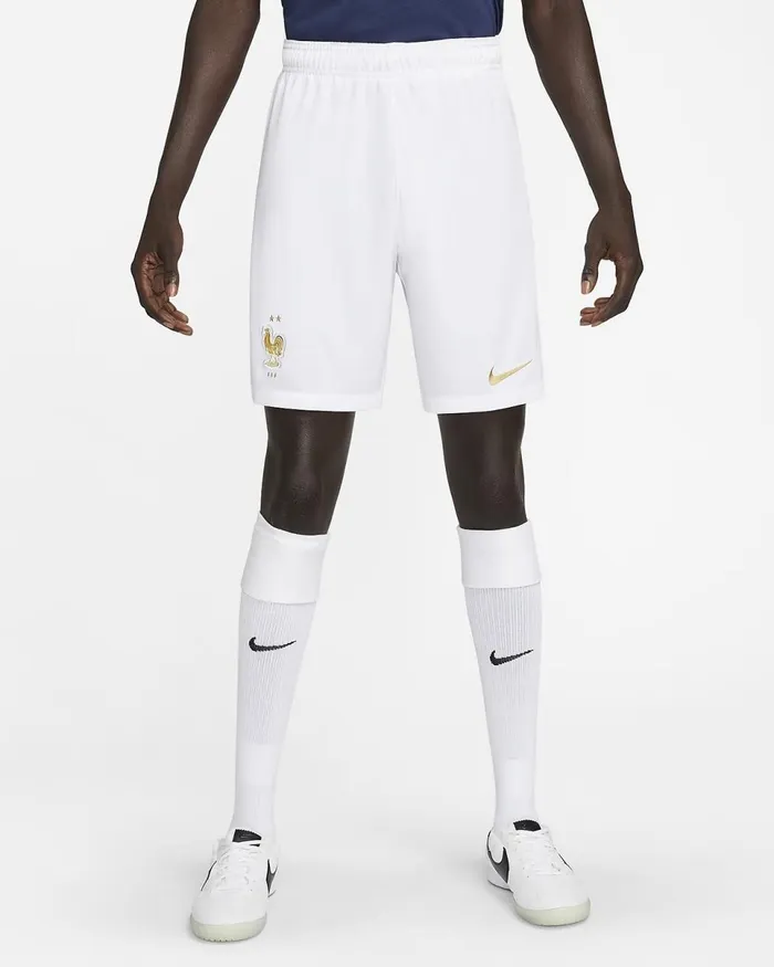 Men Fff 202223 Stadium Home Whitewhitemetallic Gold Nike Shorts