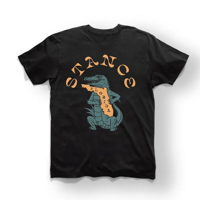Men Gator TShirt Black Stance Graphics