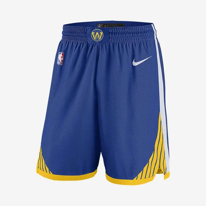 Men Golden State Warriors Icon Edition Rush Bluewhiteamarillowhite Nike Shorts