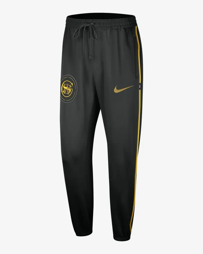 Men Golden State Warriors Showtime City Edition Black Nike Trousers And Tights