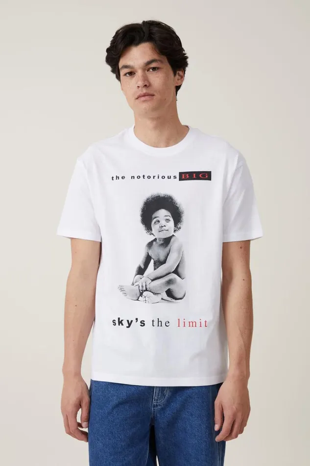 Men Graphic TShirts Cotton On Loose Fit Music TShirt Lcn Mt Whitebiggieready To Die Men Graphic TShirts Cotton On Loose Fit Music TShirt Lcn Mt Whitebiggieready To Die