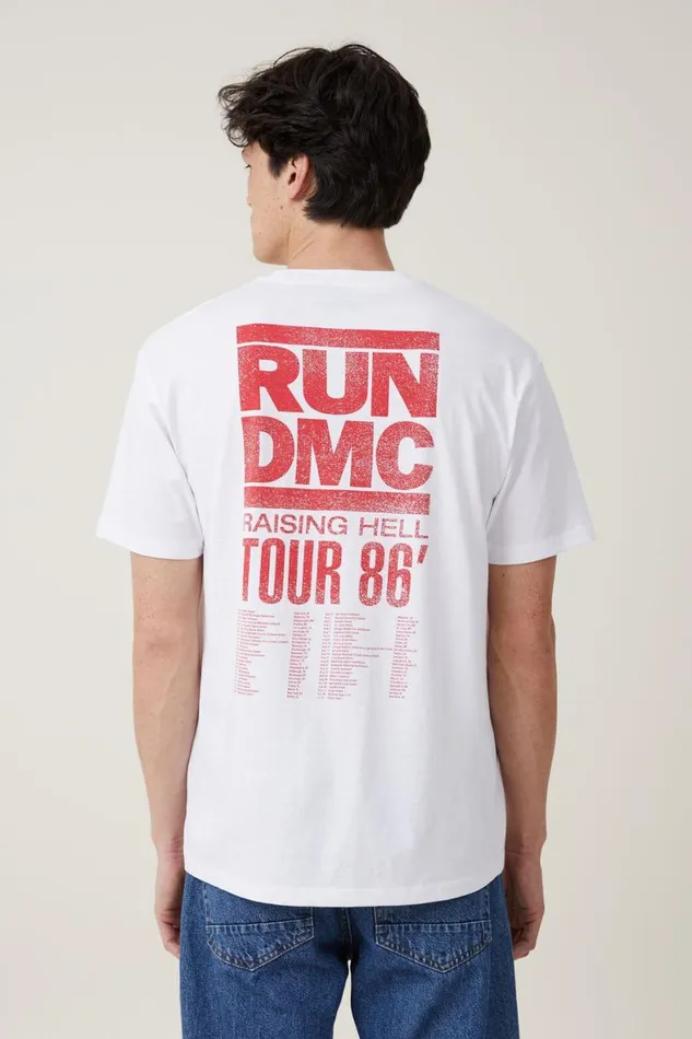 Men Graphic TShirts Cotton On Loose Fit Music TShirt Lcn Mt Whiterun Dmctour 86
