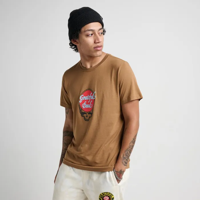 Men Grateful Dead X Stealie Standard TShirt With Butter Blend Tobacco Stance TShirts