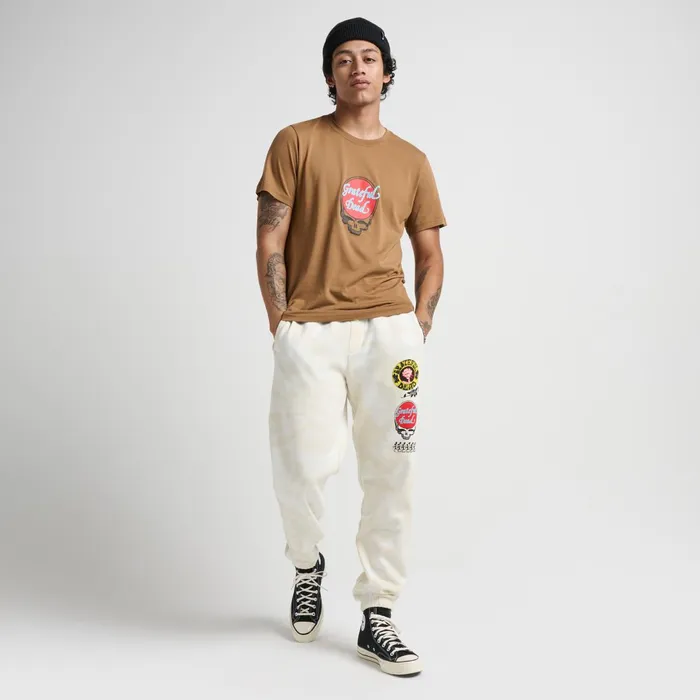 Men Grateful Dead X Stealie Standard TShirt With Butter Blend Tobacco Stance TShirts