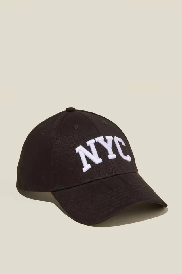 Men Hats Cotton On 6 Panel Ball Cap Blacknyc