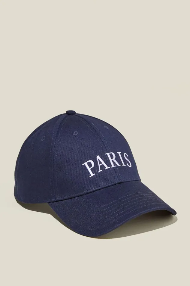 Men Hats Cotton On 6 Panel Ball Cap Navyparis