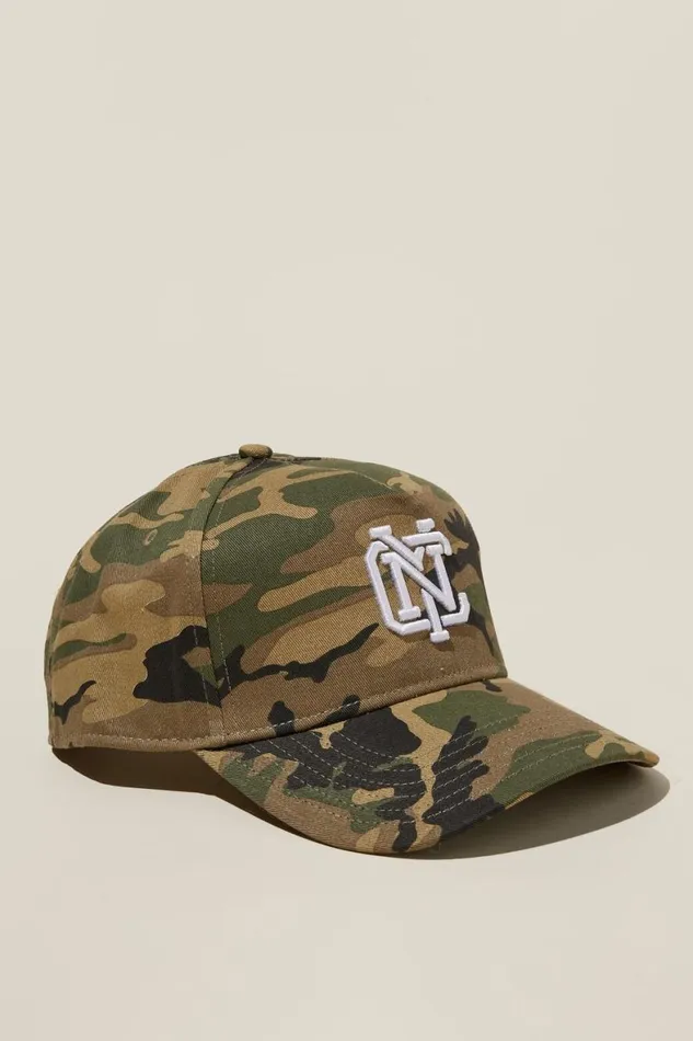 Men Hats Cotton On Curved Peak Snapback Camowhite Nyc