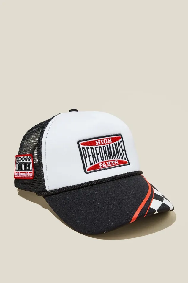 Men Hats Cotton On Trucker Hat Blackwhitehigh Performance Parts