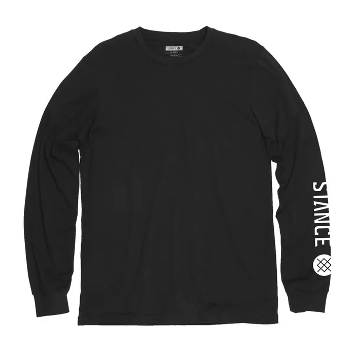 Men Icon Long Sleeve TShirt Black Stance Graphics