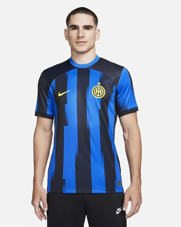 Men Inter Milan 202324 Stadium Home Lyon Blueblackvibrant Yellow Nike Tops And TShirts Men Inter Milan 202324 Stadium Home Lyon Blueblackvibrant Yellow Nike Tops And TShirts