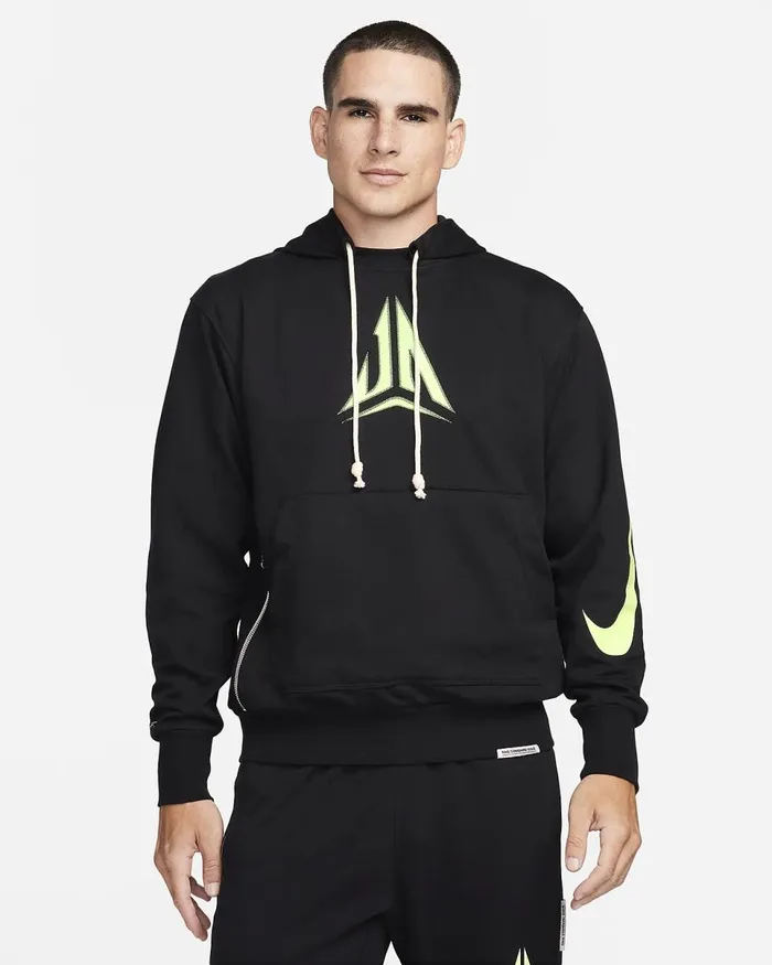 Men Ja Standard Issue Blacklime Blast Nike Hoodies And Sweatshirts