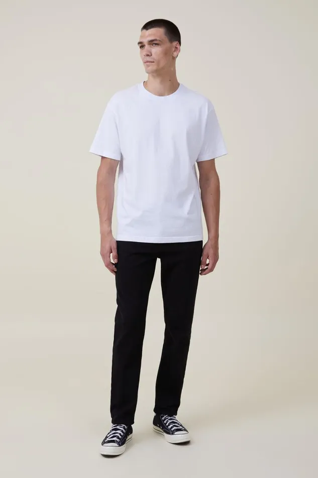 Men Jeans Cotton On Slim Straight Jean New Black