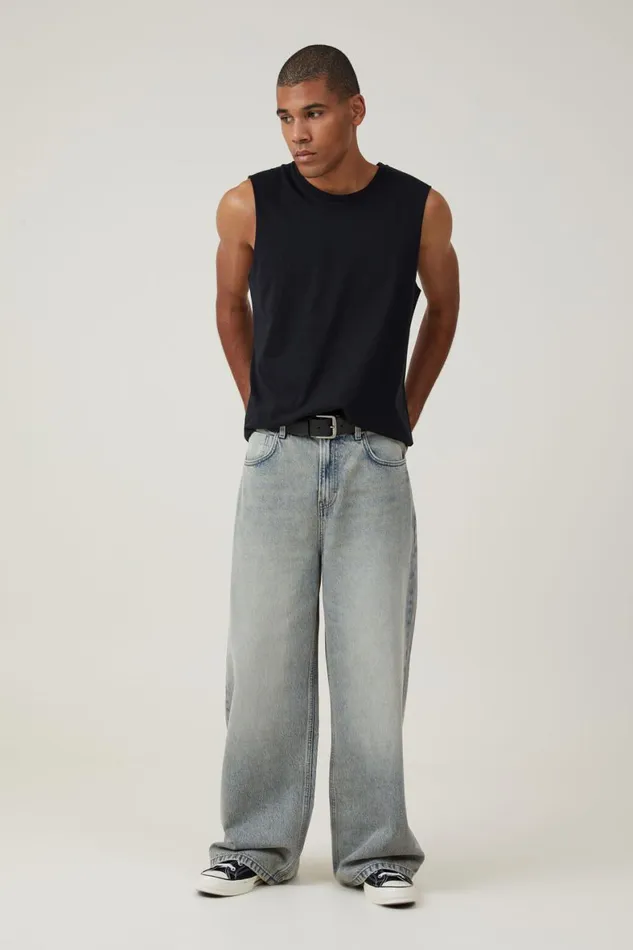 Men Jeans Cotton On Super Baggy Jean Millenium Tint Blue