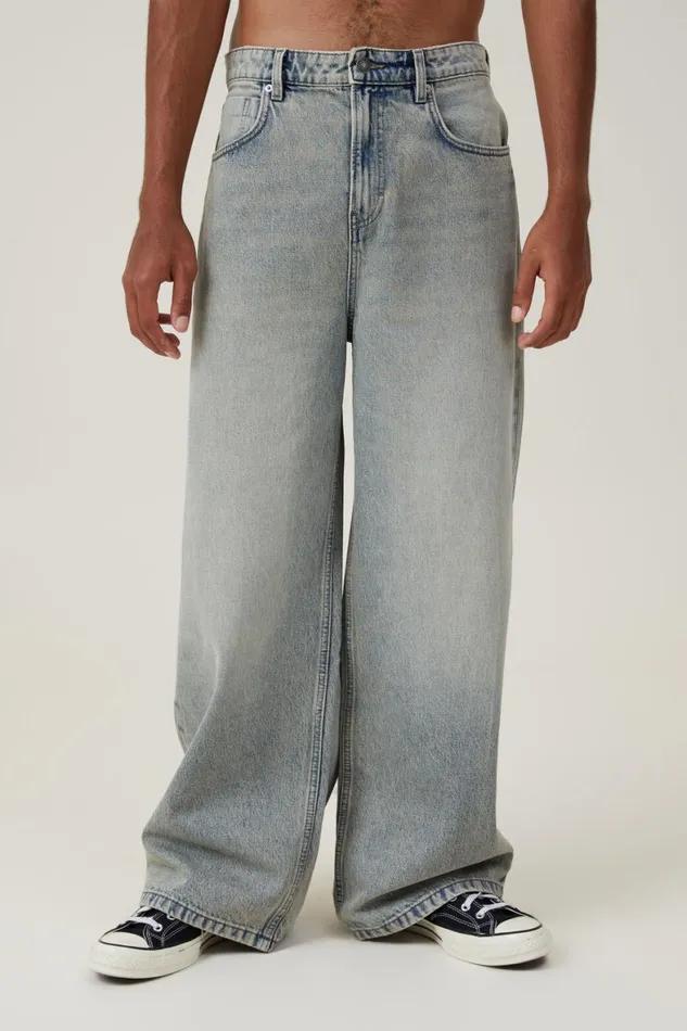 Men Jeans Cotton On Super Baggy Jean Millenium Tint Blue