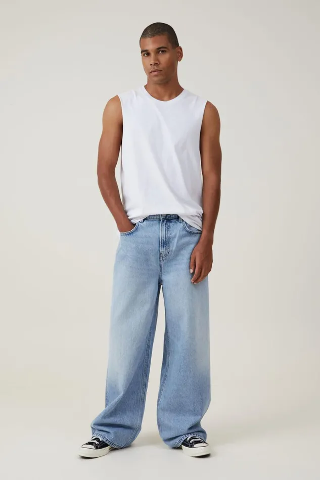 Men Jeans Cotton On Super Baggy Jean Rush Blue