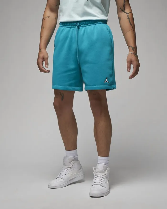 Men Jordan Brooklyn Fleece Aquatonewhite Nike Shorts