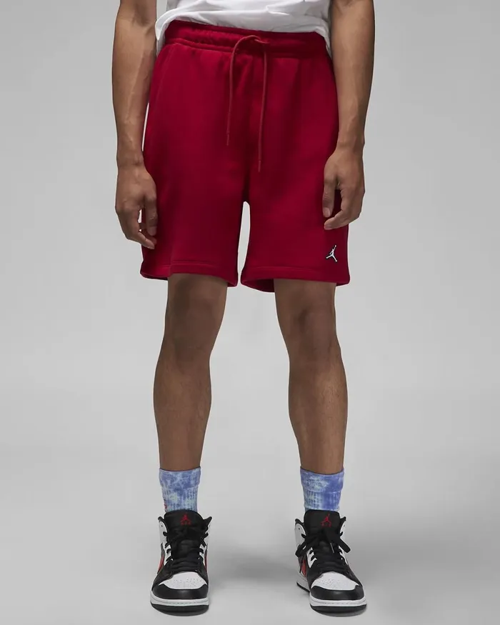 Men Jordan Brooklyn Fleece Gym Redwhite Nike Shorts