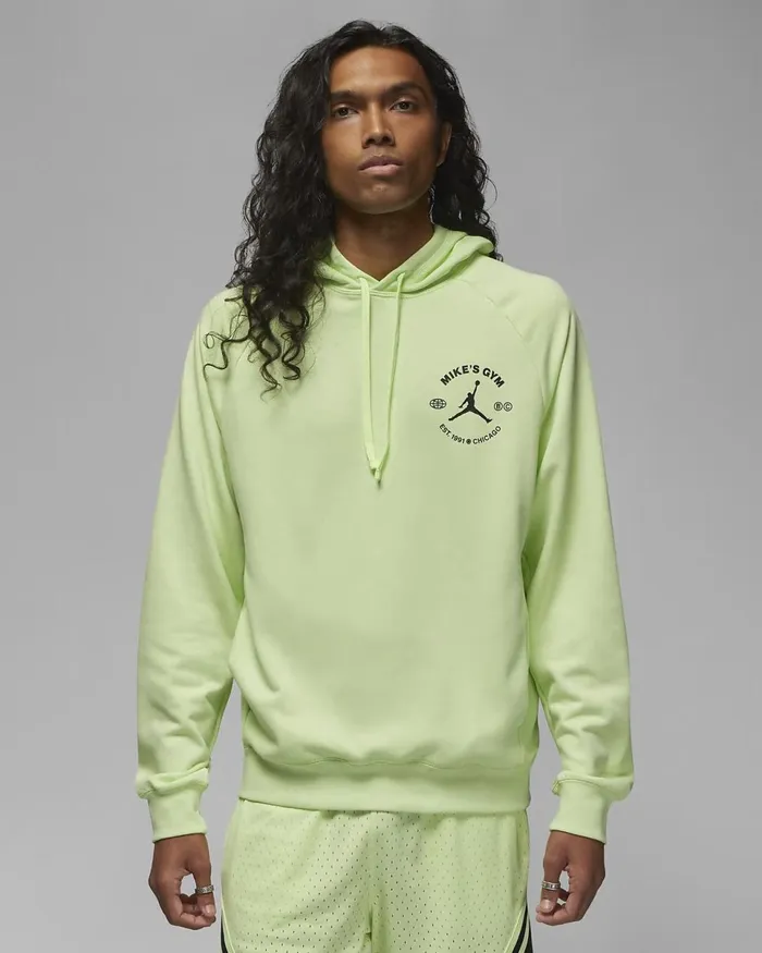 Men Jordan DriFit Sport Bc Light Liquid Limeblack Nike Hoodies And Sweatshirts
