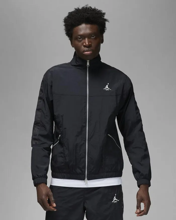 Men Jordan Essentials Blackblacksail Nike Jackets