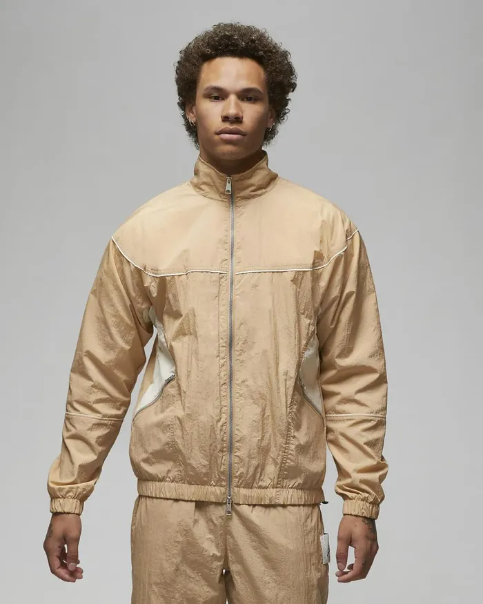 Men Jordan Essentials Desertpale Ivorysail Nike Jackets