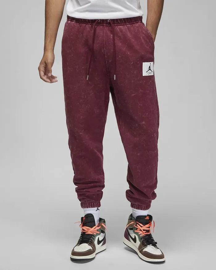Men Jordan Flight Fleece Cherrywood Red Nike Trousers And Tights