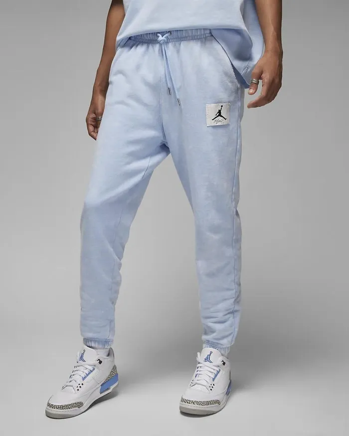 Men Jordan Flight Fleece Ice Bluesail Nike Trousers And Tights