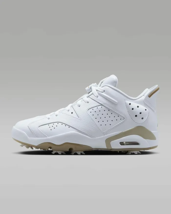 Men Jordan Retro 6 G Whitekhaki Nike Jordan