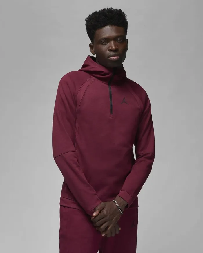 Men Jordan Sport Cherrywood Redblackblack Nike Hoodies And Sweatshirts