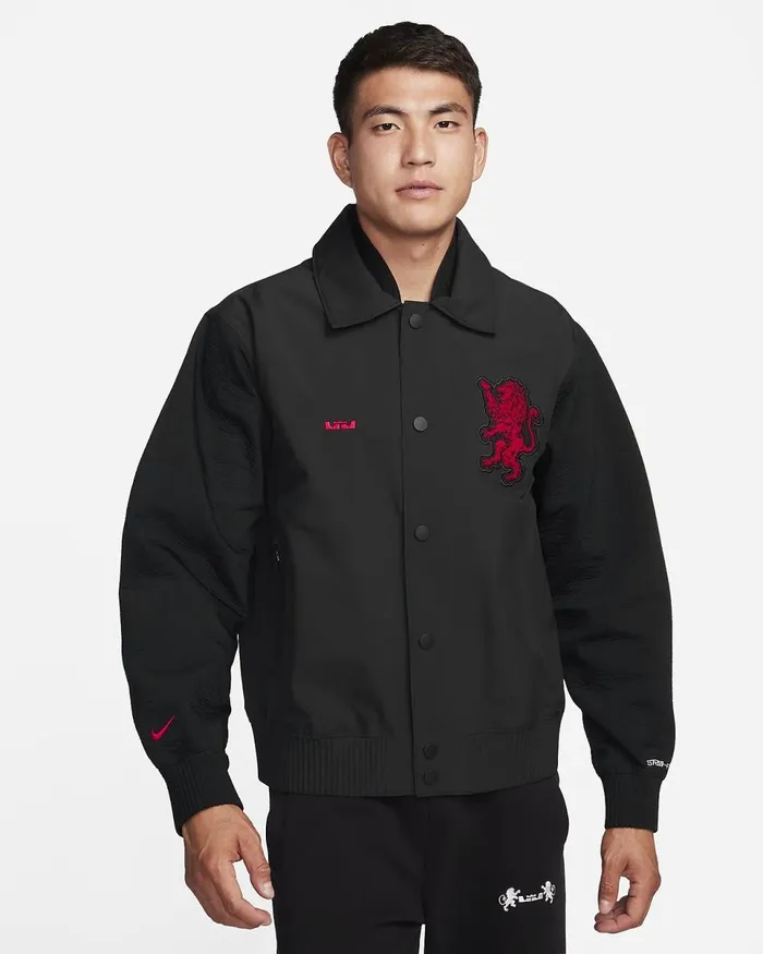 Men Lebron Blackuniversity Red Nike Jackets