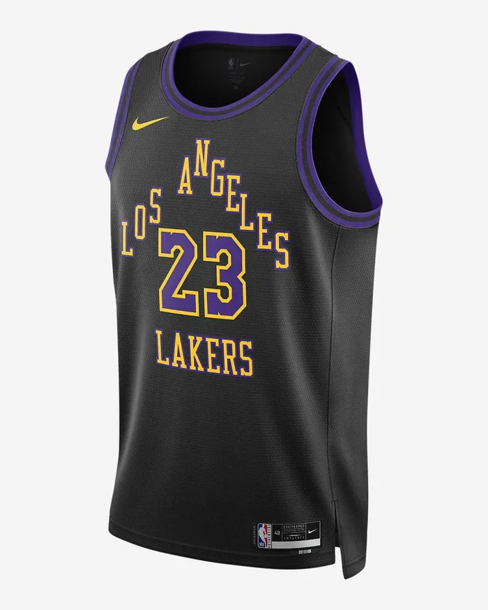 Men Lebron James Los Angeles Lakers City Edition 202324 Black Nike Tops And TShirts Men Lebron James Los Angeles Lakers City Edition 202324 Black Nike Tops And TShirts