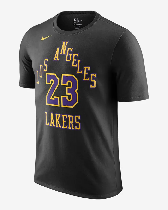 Men Lebron James Los Angeles Lakers City Edition Black Nike Tops And TShirts