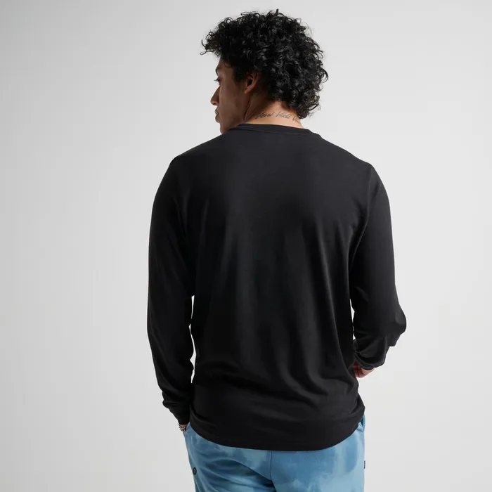 Men Long Sleeve TShirt With Butter Blend Black Stance TShirts