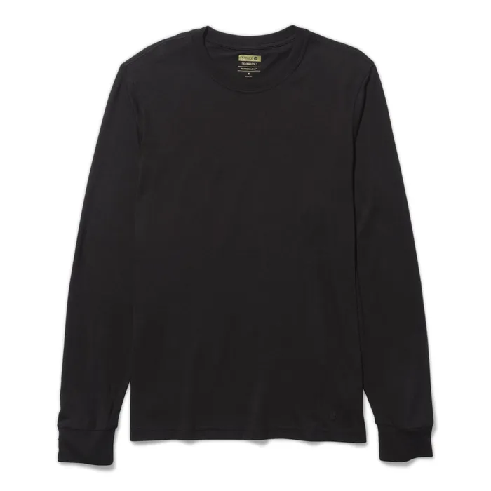 Men Long Sleeve TShirt With Butter Blend Black Stance TShirts