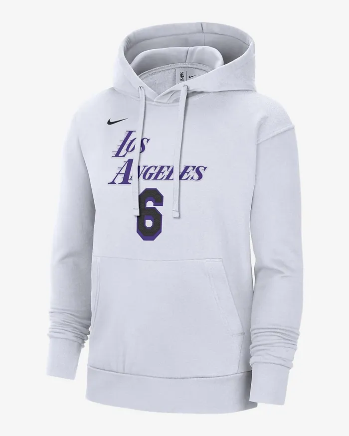 Men Los Angeles Lakers City Edition White Nike Hoodies And Sweatshirts