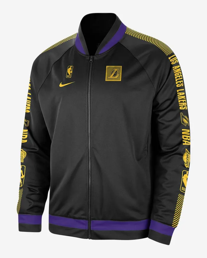 Men Los Angeles Lakers Starting 5 Courtside Blackfield Purple Nike Tracksuits Men Los Angeles Lakers Starting 5 Courtside Blackfield Purple Nike Tracksuits