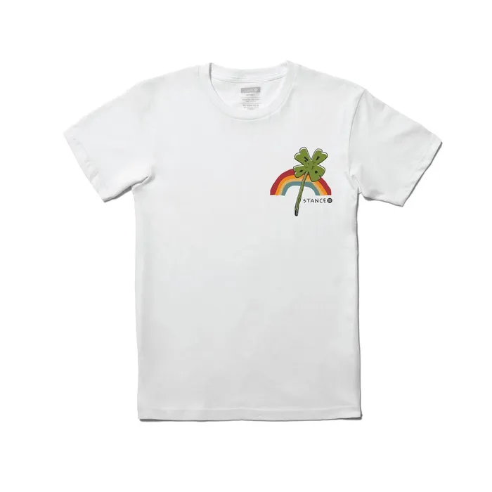 Men Lucky Rainbow TShirt White Stance Graphics
